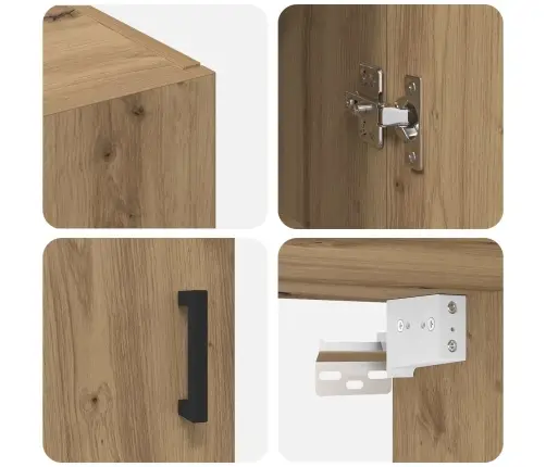 Sienā Uzstādītie Skapji 2 Pcs Amatnieku Ozola 69.5 X 34 X 90 Cm Vidaxl