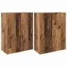 Sienā Uzstādītie Skapji 2 Pcs Vecs Koks 69.5 X 34 X 90 Cm Vidaxl