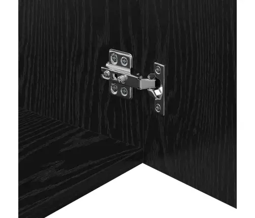 Skapītis Melns Ozols 80 X 41 X 225 Cm Inženierijas Koks Vidaxl