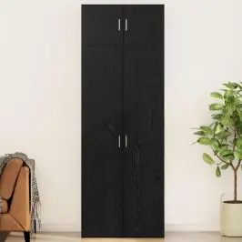 Skapītis Melns Ozols 80 X 41 X 225 Cm Inženierijas Koks Vidaxl