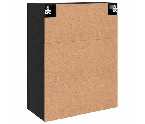 Seinale Kinnitatud Kapid 2 Pcs Must Tamm 69.5 X 34 X 90 Cm