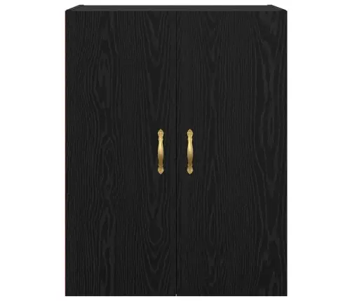 Seinale Kinnitatud Kapid 2 Pcs Must Tamm 69.5 X 34 X 90 Cm