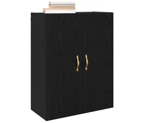 Seinale Kinnitatud Kapid 2 Pcs Must Tamm 69.5 X 34 X 90 Cm