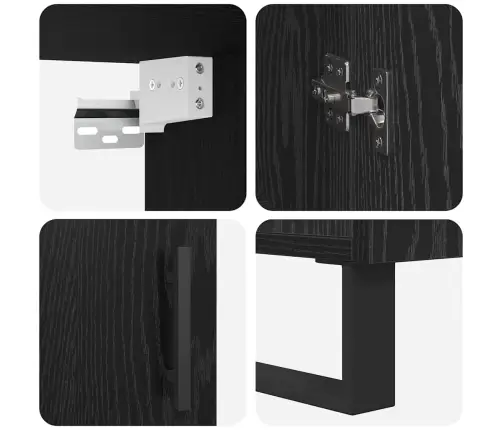 Kõrgushein Must Tamm 69,5 X 34 X 180 Cm Tehispuit