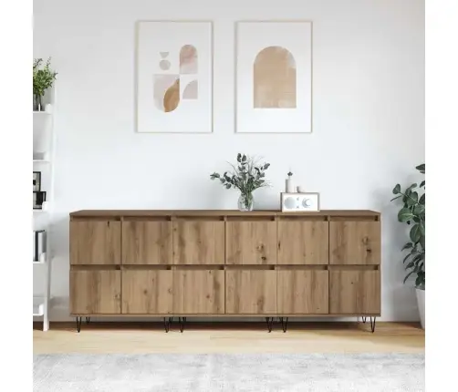 Sānu Skapji 3 Pcs Amatnieku Ozola 180 X 35 X 70 Cm Vidaxl