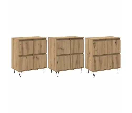 Sānu Skapji 3 Pcs Amatnieku Ozola 180 X 35 X 70 Cm Vidaxl