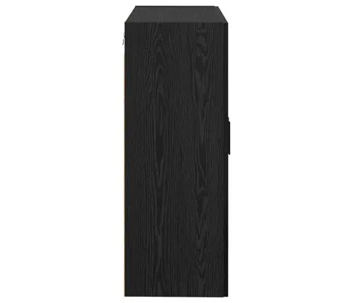 Sieniniai Spintelės 2 Pcs Juoda Ąžuolo 69.5 X 34 X 90 Cm