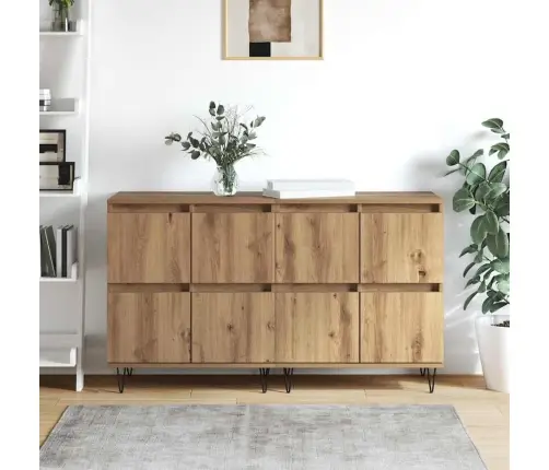 Šoninės Lentynos 2 Pcs Artisano Ąžuolo 120 X 35 X 70 Cm