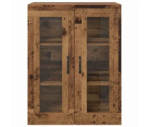 Seinale Kinnitatud Kapid 2 Pcs Vana Puit 69,5 X 34 X 90 Cm