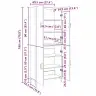 Augstais Skapītis Vecs Koks 69.5 X 34 X 180 Cm Vidaxl