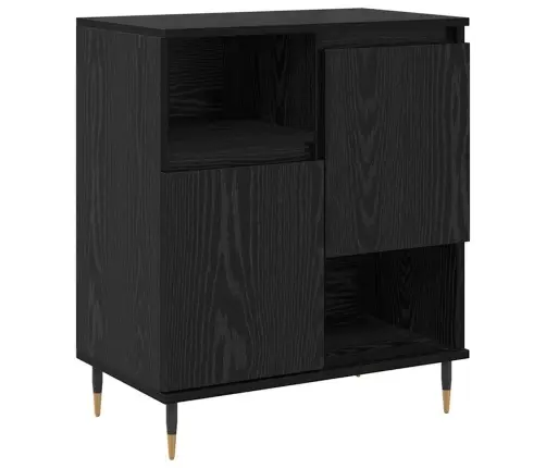 Sānu Skapji 3 Pcs Melns Ozols 180 X 35 X 70 Cm Vidaxl