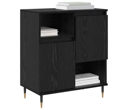 Sānu Skapji 3 Pcs Melns Ozols 180 X 35 X 70 Cm Vidaxl