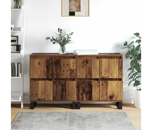 Kappide Külgedel 2 Pcs Vana Puit 120 X 35 X 70 Cm Tehispuit