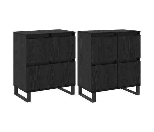 Sānu Skapji 2 Pcs Melns Ozols 120 X 35 X 70 Cm Vidaxl Sānu Skapji 2 Pcs Melns Ozols 120 X 35 X 70 Cm Vidaxl