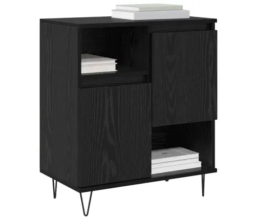 Sānu Skapji 2 Pcs Melns Ozols 120 X 35 X 70 Cm Vidaxl