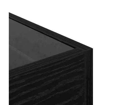 Skapītis Melns Ozols 40 X 40 X 30 Cm Inženieru Koks, Stikls Vidaxl