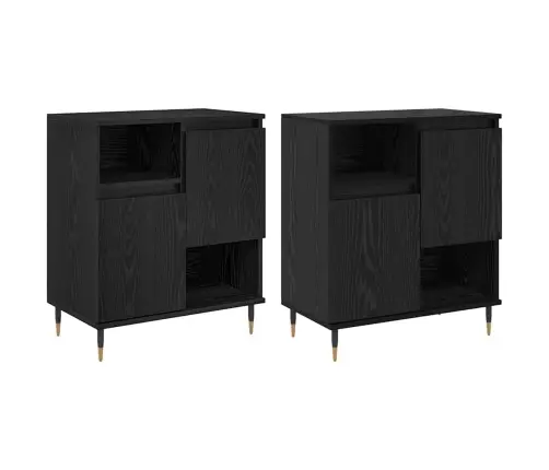 Sānu Skapji 2 Pcs Melns Ozols 120 X 35 X 70 Cm Vidaxl Sānu Skapji 2 Pcs Melns Ozols 120 X 35 X 70 Cm Vidaxl