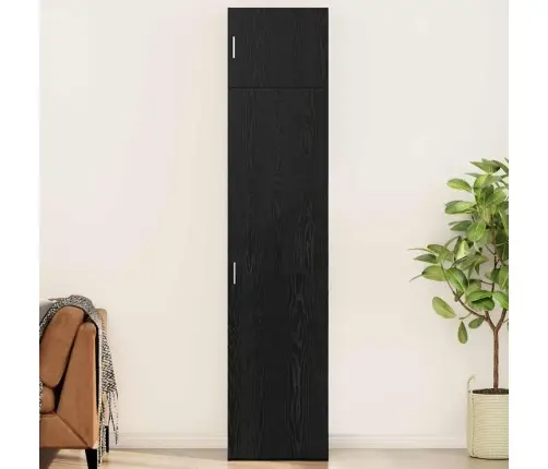 Skapītis Melns Ozols 50 X 41 X 225 Cm Inženierijas Koks Vidaxl