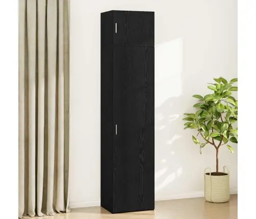 Skapītis Melns Ozols 50 X 41 X 225 Cm Inženierijas Koks Vidaxl