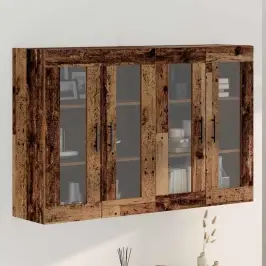 Sienā Uzstādītie Skapji 2 Pcs Vecs Koks 69,5 X 34 X 90 Cm Vidaxl