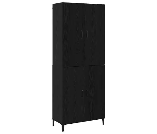 Augstais Skapītis Melns Ozols 69.5 X 34 X 180 Cm Vidaxl