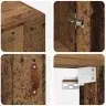 Sienā Uzstādītie Skapji 2 Pcs Vecs Koks 69.5 X 34 X 90 Cm Vidaxl