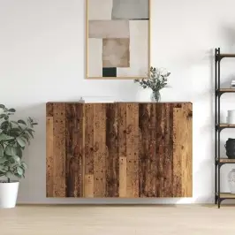 Sienā Uzstādītie Skapji 2 Pcs Vecs Koks 69.5 X 34 X 90 Cm Vidaxl