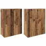 Sienā Uzstādītie Skapji 2 Pcs Vecs Koks 69.5 X 34 X 90 Cm Vidaxl
