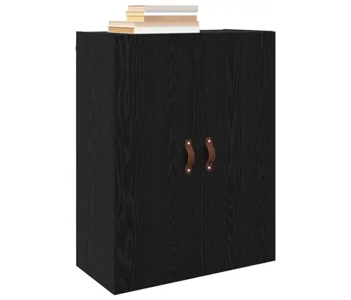 Seinale Kinnitatud Kapid 2 Pcs Must Tamm 69.5 X 34 X 90 Cm