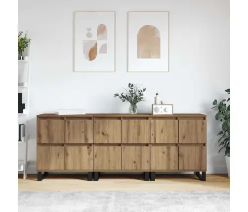 Sānu Skapji 3 Pcs Amatnieku Ozola 180 X 35 X 70 Cm Vidaxl