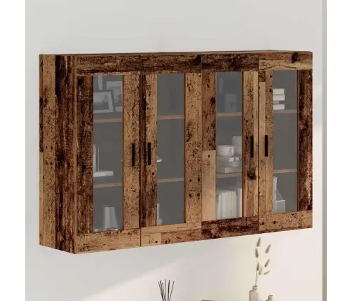 Sienas Skapji 2 Gab. Vecs Koks 69,5 X 34 X 90 Cm Izstrādāti No Inženieru Koka. Vidaxl