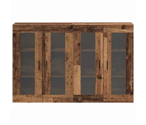 Sienas Skapji 2 Gab. Vecs Koks 69,5 X 34 X 90 Cm Izstrādāti No Inženieru Koka. Vidaxl