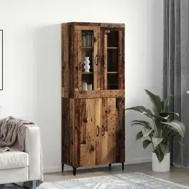 Augstais Skapītis 2 Pcs Vecs Koks 69.5 X 34 X 180 Cm Vidaxl