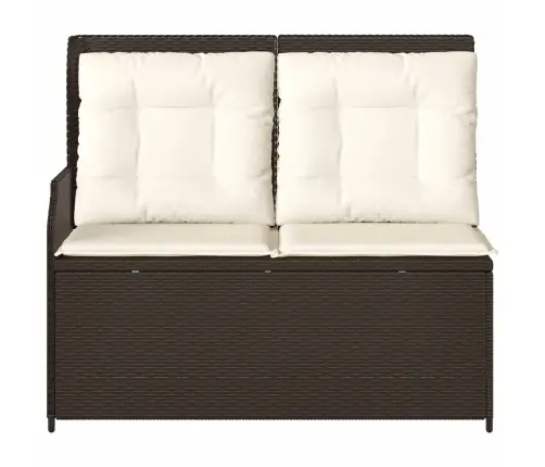 Dārza Sols Ar Spilvenu Brūna Poliūtu Rotangpalma Vidaxl