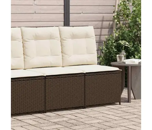 Dārza Dīvāns Ar Spilvenu Brūna Poliūtu Rotangpalma Vidaxl