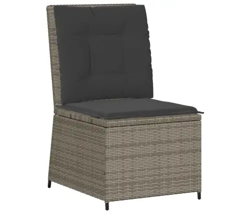 Dārza Dīvāns Ar Spilvenu Pelēka Poliūtu Rotangpalma Vidaxl