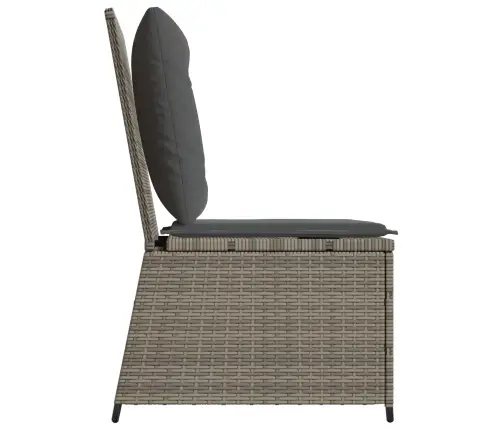 Dārza Dīvāns Ar Spilvenu Pelēka Poliūtu Rotangpalma Vidaxl