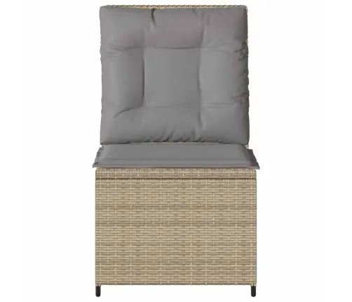 Dārza Dīvāns Ar Spilvenu Bēša Poliūtu Rotangpalma Vidaxl