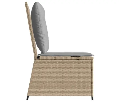 Dārza Dīvāns Ar Spilvenu Bēša Poliūtu Rotangpalma Vidaxl