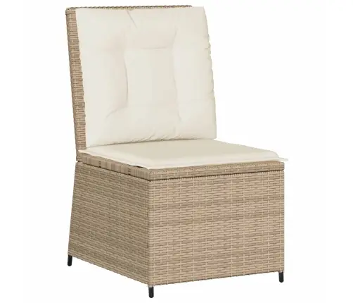 Sodo Sofa Su Pagalve Juoda Ir Kreminė Balta Poliratanas