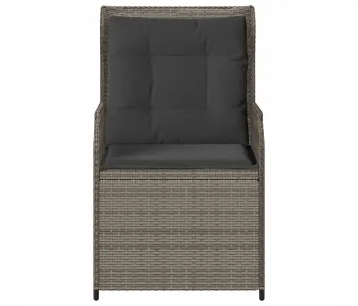 Dārza Sols Ar Spilvenu 2 Pcs Pelēka Poliūtu Rotangpalma Vidaxl