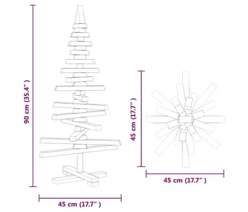 Koka Ziemassvētku Koks Ar Statīvu Brūna 90 Cm Priedes Masīvkoks Vidaxl