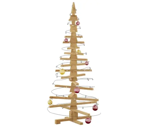 Puidust Jõulupuu Koos Alusega Pruun 150 Cm Männipuit