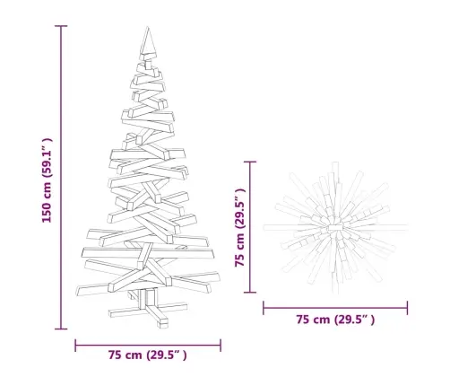 Ziemassvētku Koki Ar Statīvu Dabiska 150 Cm Priedes Masīvkoks Vidaxl