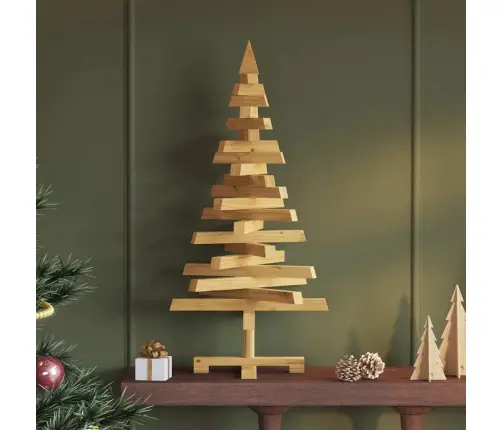 Ziemassvētku Koki Ar Statīvu Brūna 90 Cm Priedes Masīvkoks Vidaxl