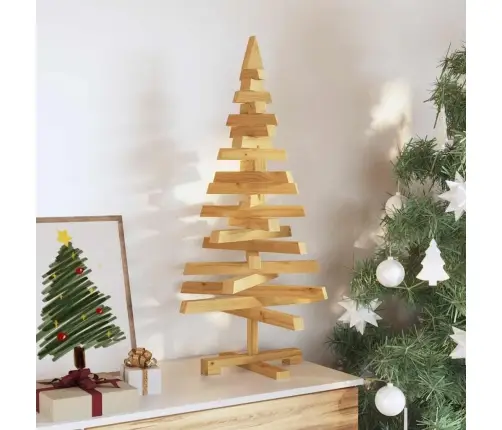 Ziemassvētku Koki Ar Statīvu Brūna 90 Cm Priedes Masīvkoks Vidaxl