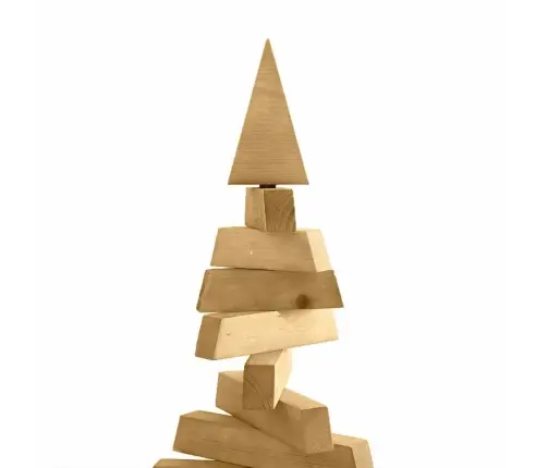 Ziemassvētku Koki Ar Statīvu Brūna 120 Cm Priedes Masīvkoks Vidaxl