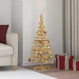 Ziemassvētku Koki Ar Statīvu Brūna 120 Cm Priedes Masīvkoks Vidaxl