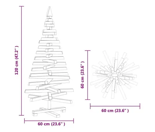 Ziemassvētku Koki Ar Statīvu Brūna 120 Cm Priedes Masīvkoks Vidaxl