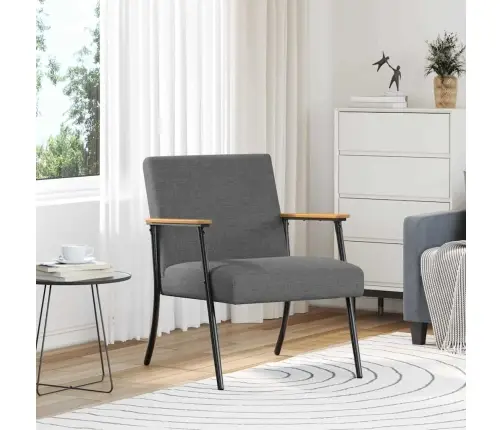 Atpūtas Krēsls Tumši Pelēks 59 X 75 X 78 Cm Audums Vidaxl